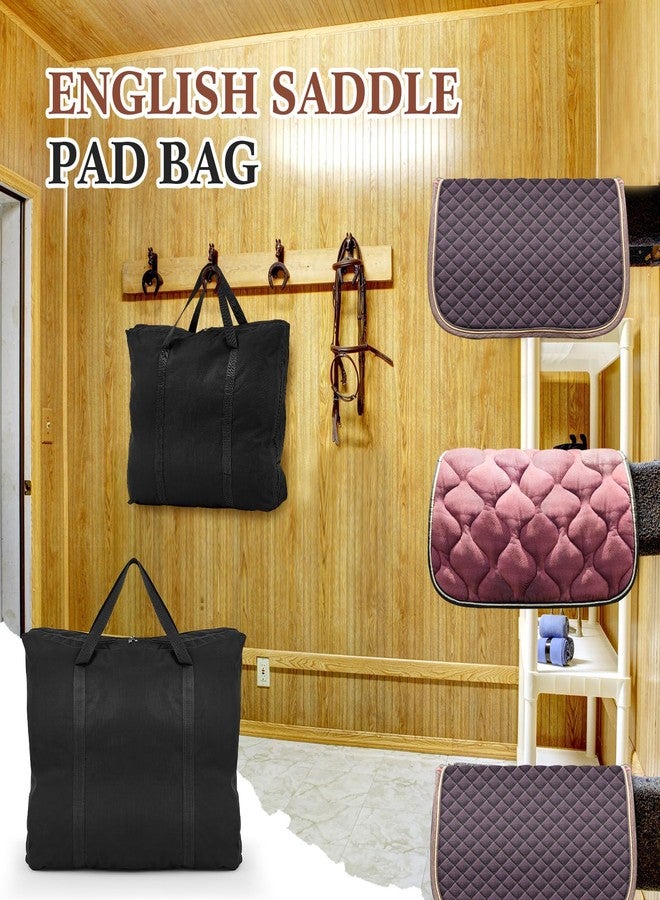 SilTriangle English Saddle Pad Bag Oxford Cloth Multiple Compartments Horse Saddle Pads Convenient Western Storage for Horses Grommets Multi Carrier for Equestrian Air Circulation - Image 2